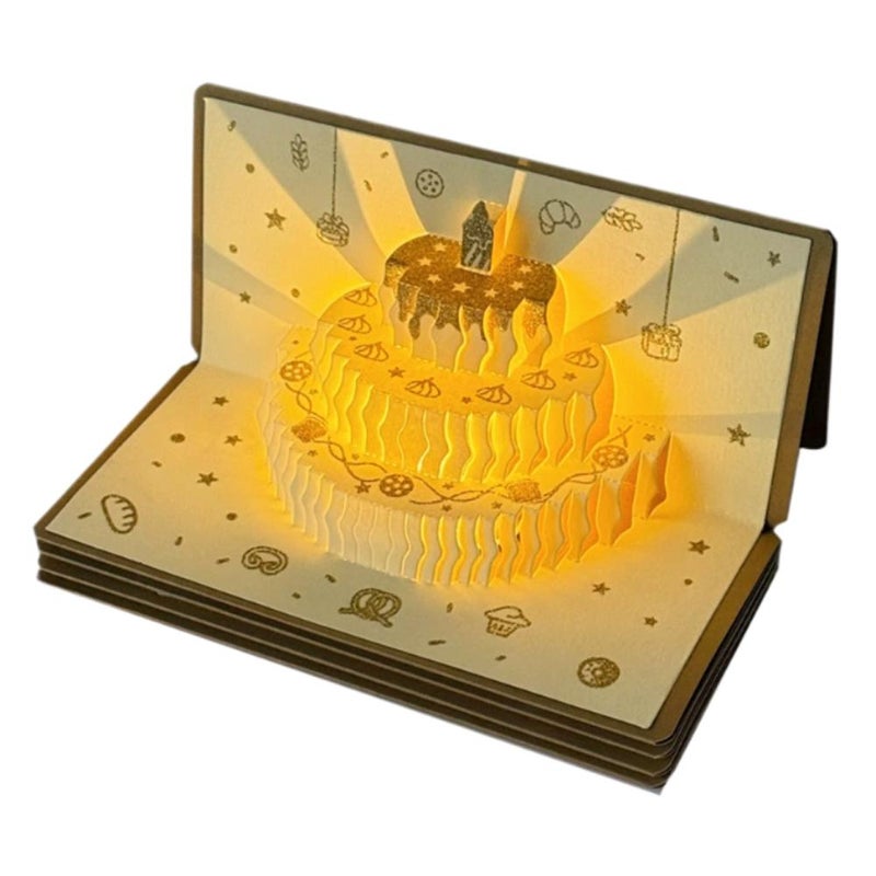 Birthday Money Envelope for Cash Gifts, 3d Popup Cake Card Diy Handmade Happy Birthday Pattern Card With 6 Slot Envelopes Box, New Year BirthdayGifts for Adults, Kids, Women, Men, Wife, Mum, Dad - Image 1